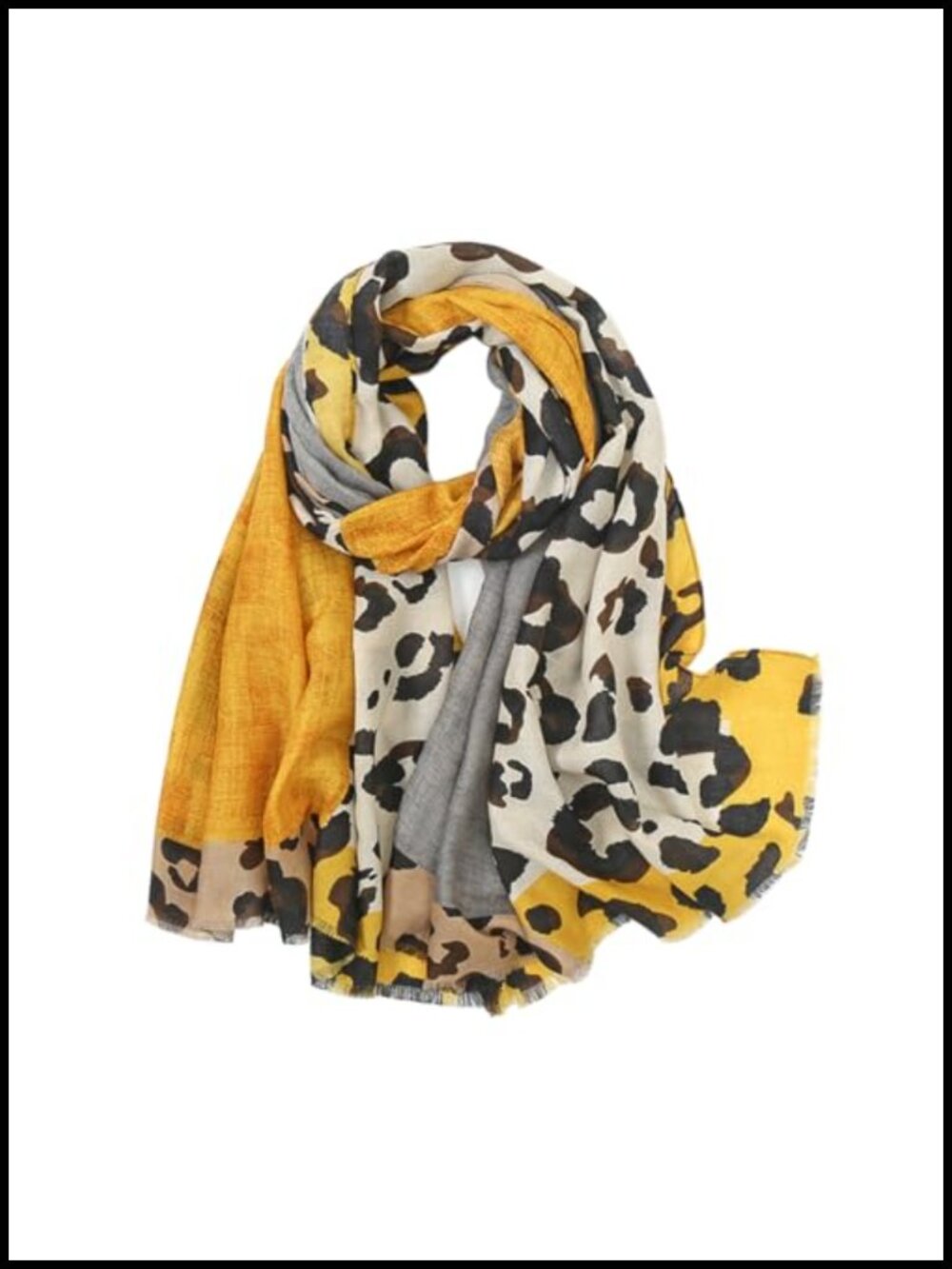 Women's Floral Fringed Boho Scarf Large Lightweight Shawl & Wrap